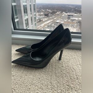 NWOT ZARA BLACK PATENT LEATHER PUMPS EUR39